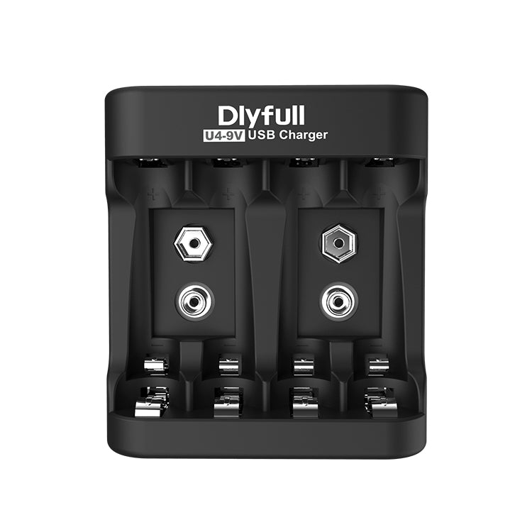 Dlyfull U4-9V 4 Bays USB Charger For 1.2V Ni-MH/CD and 9V Size Batteries