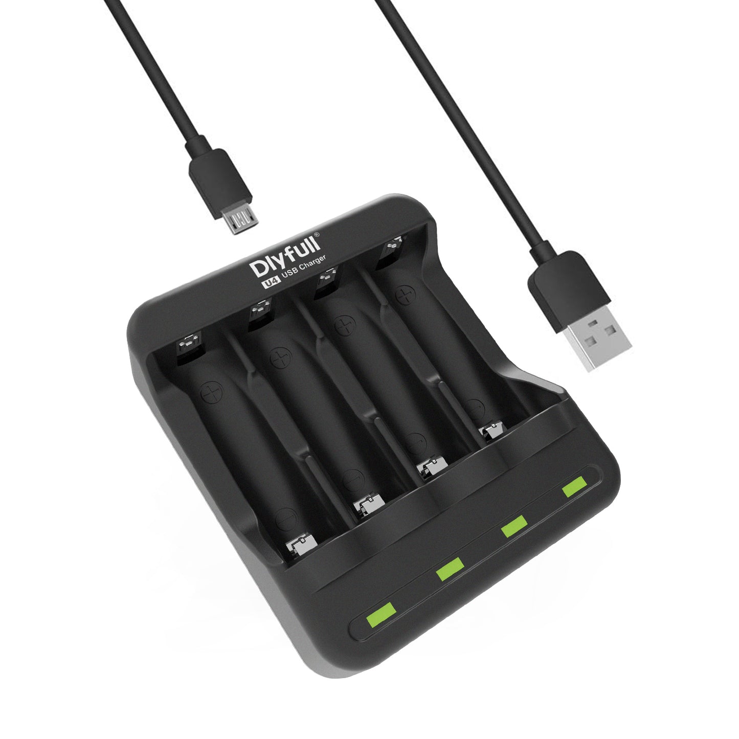 Dlyfull U4 4 Bays USB Charger For Ni-MH/CD Batteries For 1.2V AA AAA Batteries