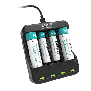 Dlyfull U4 4 Bays USB Charger For Ni-MH/CD Batteries For 1.2V AA AAA Batteries