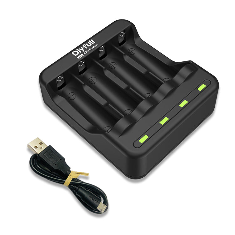 Dlyfull U4 4 Bays USB Charger For Ni-MH/CD Batteries For 1.2V AA AAA Batteries
