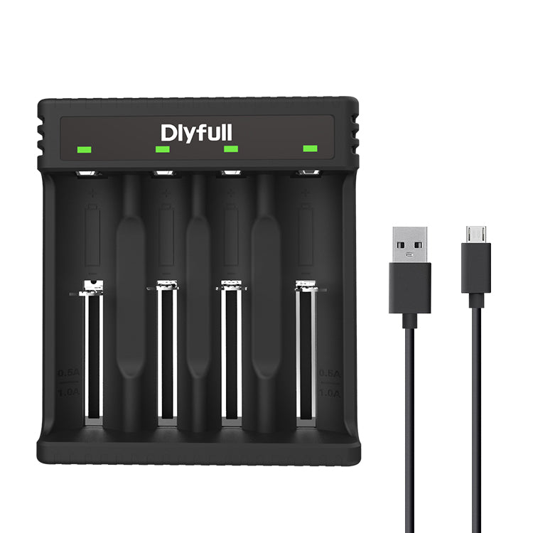 Dlyfull U5 Battery Charger Type C USB Charger Li-ion Battery Charger for 3.7V Li-ion 18650 22650 21700 24500 batteries