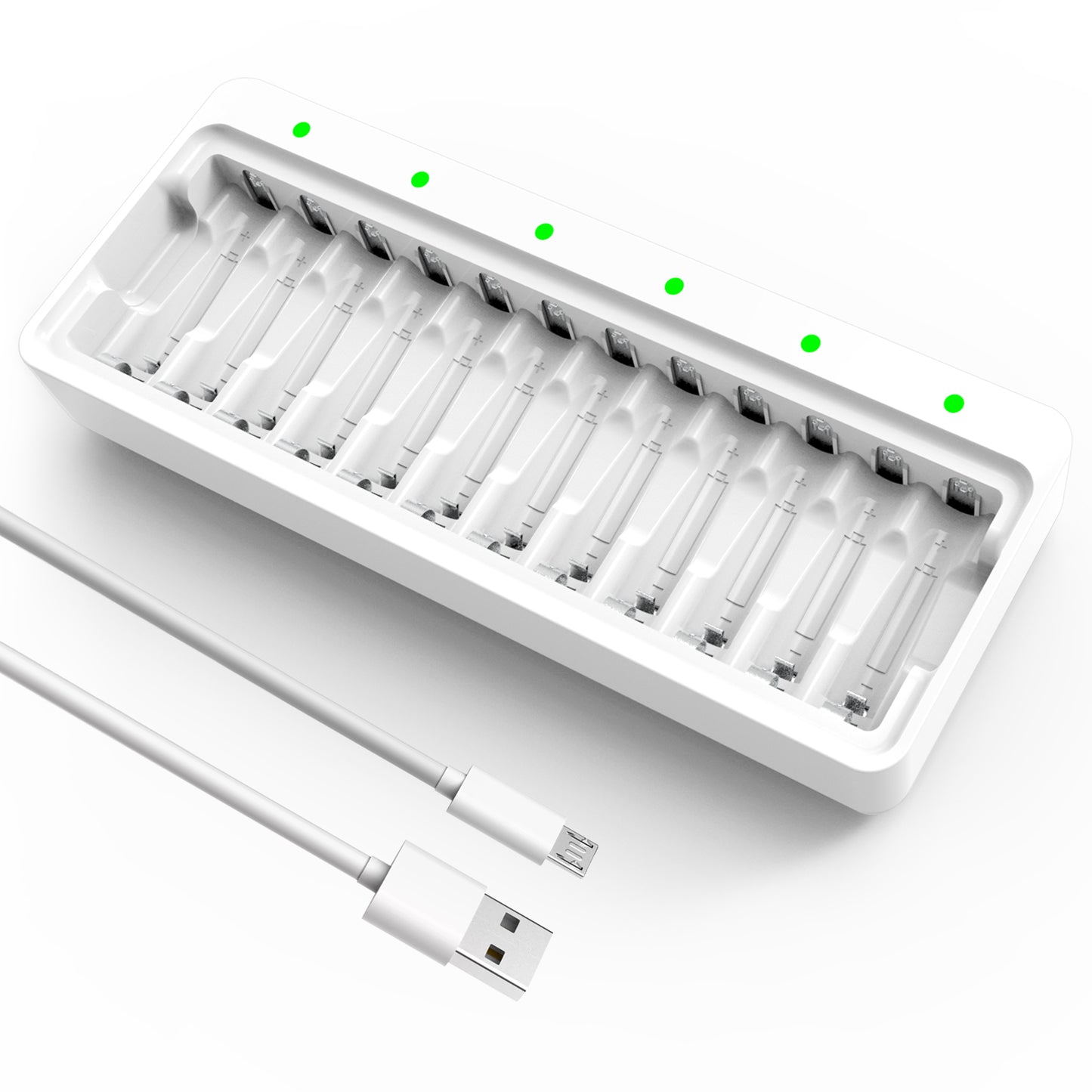 Dlyfull U12 12 Bays USB Charger for Ni-MH/CD Batteries 1.2V AA AAA Batteries