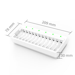 Dlyfull U12 12 Bays USB Charger for Ni-MH/CD Batteries 1.2V AA AAA Batteries