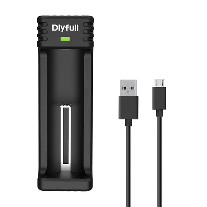 Dlyfull U1BS 1 Bay USB Li-ion Batery Charger Max 2A Charging Ultra Fast Charging