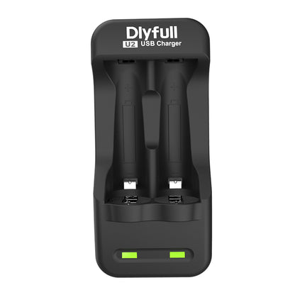 Dlyfull U2 2 Bays USB Ni-MH/CD Battery Charger For 1.2V Ni-MH/CD AA AAA Batteries