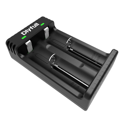 Dlyfull U3 2 Bays USB Universal Charger For 10340、18650、26650 Batteries etc.