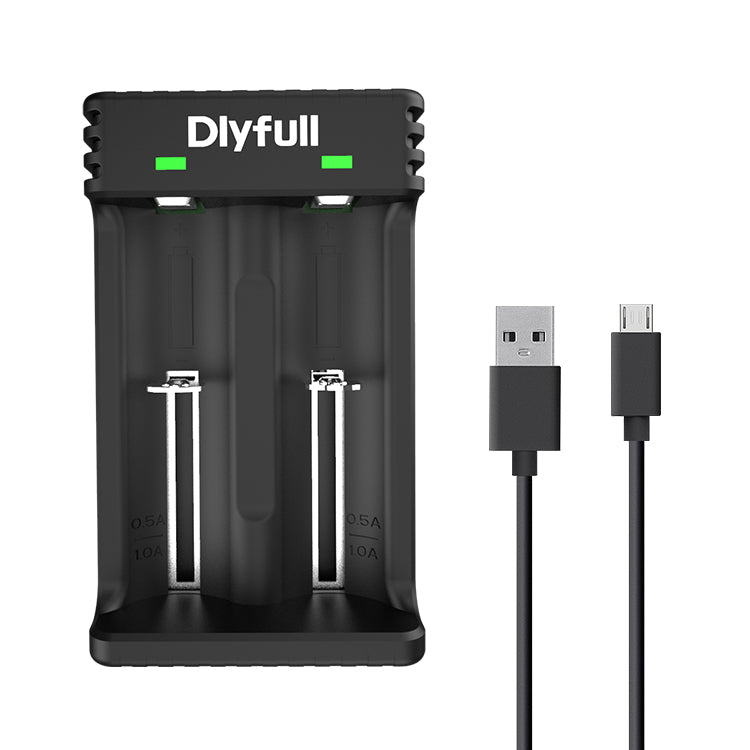 Dlyfull U3 2 Bays USB Universal Charger For 10340、18650、26650 Batteries etc.