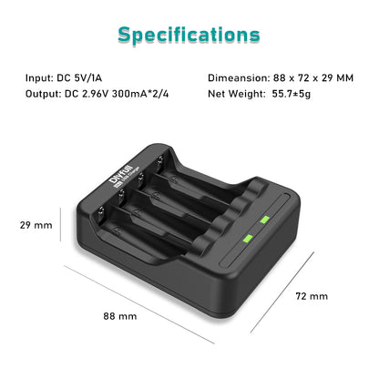 Dlyfull U4-L 4 Bays 1.2V Ni-MH/CD AA AAA Battery Charger