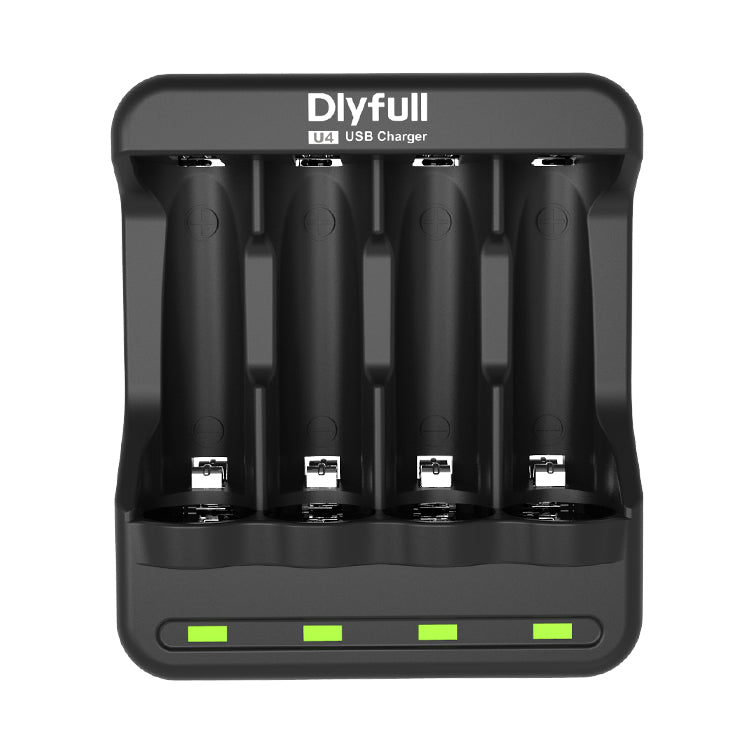 Dlyfull U4 4 Bays USB Charger For Ni-MH/CD Batteries For 1.2V  AA AAA Batteries