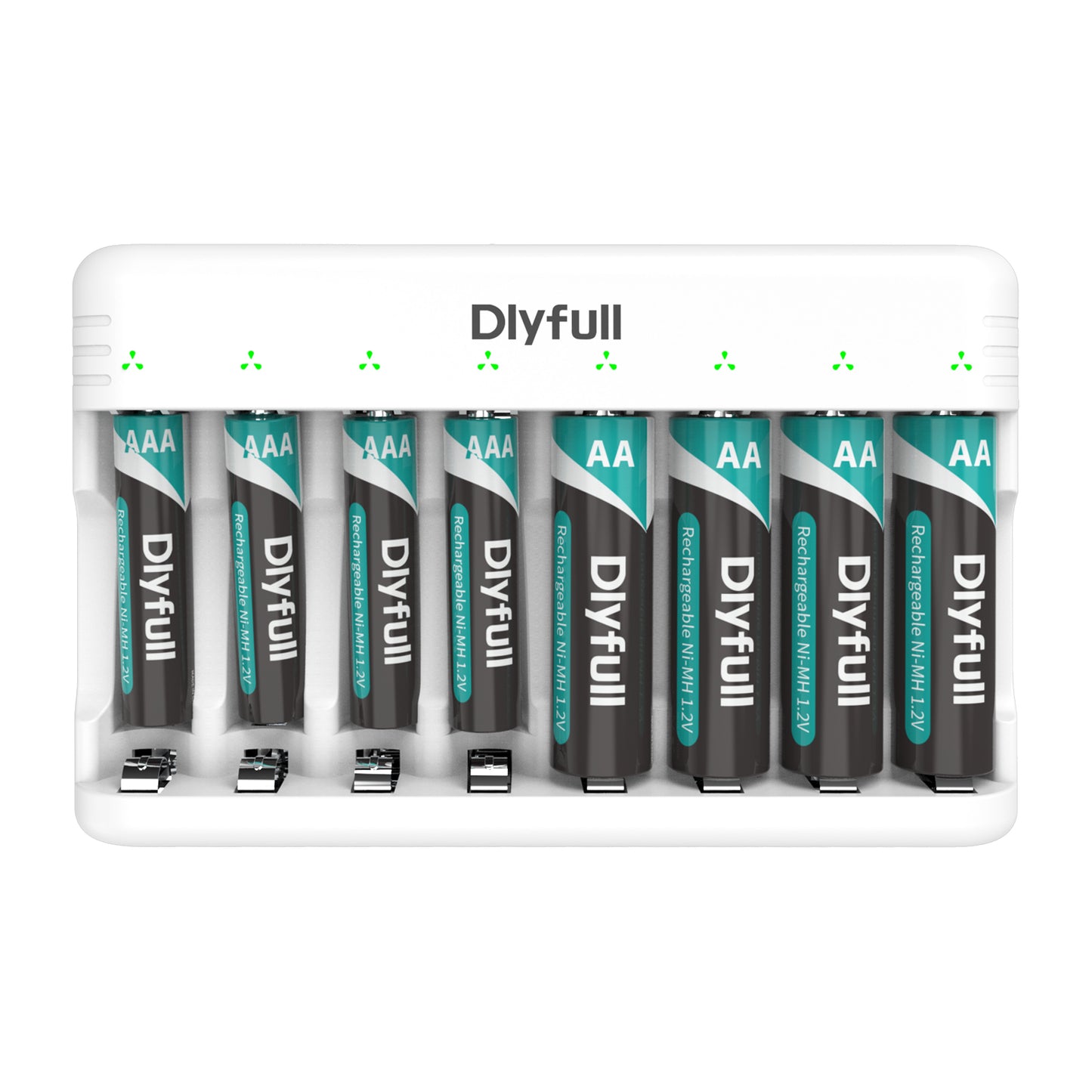 Dlyfull U8 8 Bays USB Charger for Ni-MH/CD Batteries AA AAA Batteries