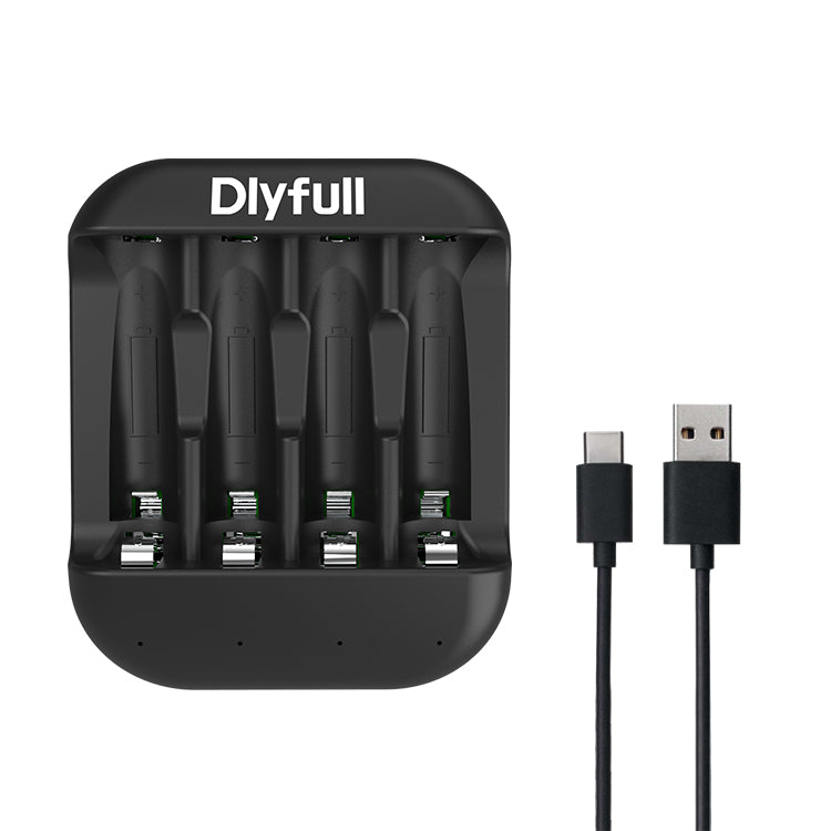 Dlyfull UC4 4 Bays USB Ni-MH/CD Battery Charger For 1.2V Ni-MH/CD AA AAA Batteries