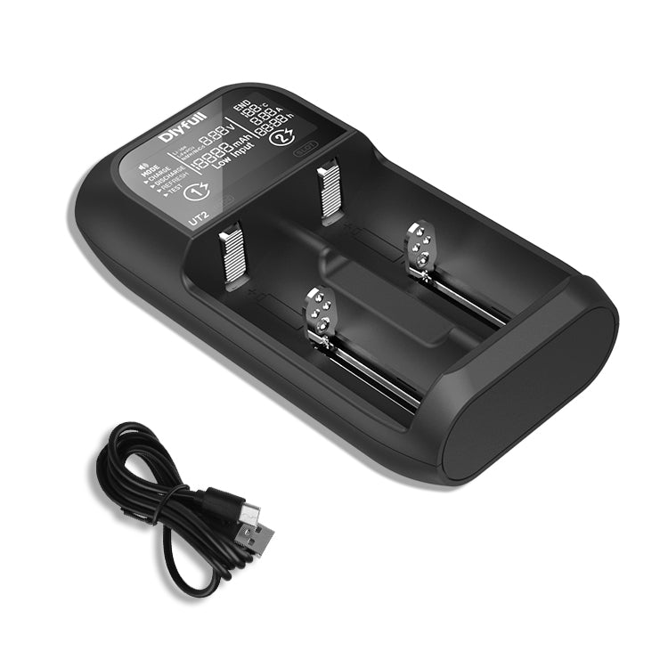 Dlyfull UT2 2Bays USB Universal Test Charger For Li-ion,LiFePO4 and Ni-Mh Batteries