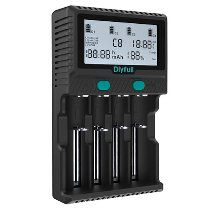 New Dlyfull A4L 4 Slots Universal Battery Charger with Test, Refresh, Discharge Function