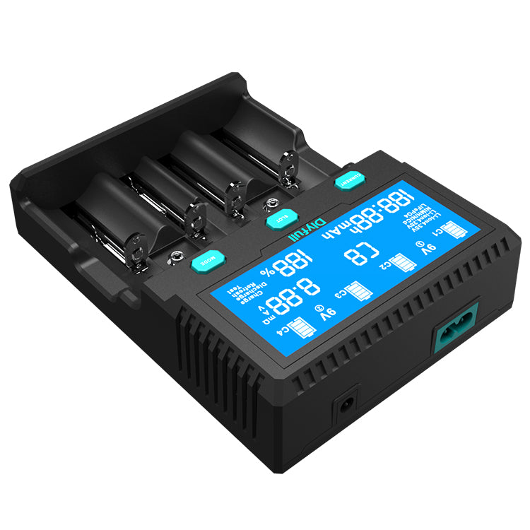 Dlyfull Smart A4 6 slots Universal Ni-MH Li-ion LiFePO4 Battery Charger with Discharge Test Function