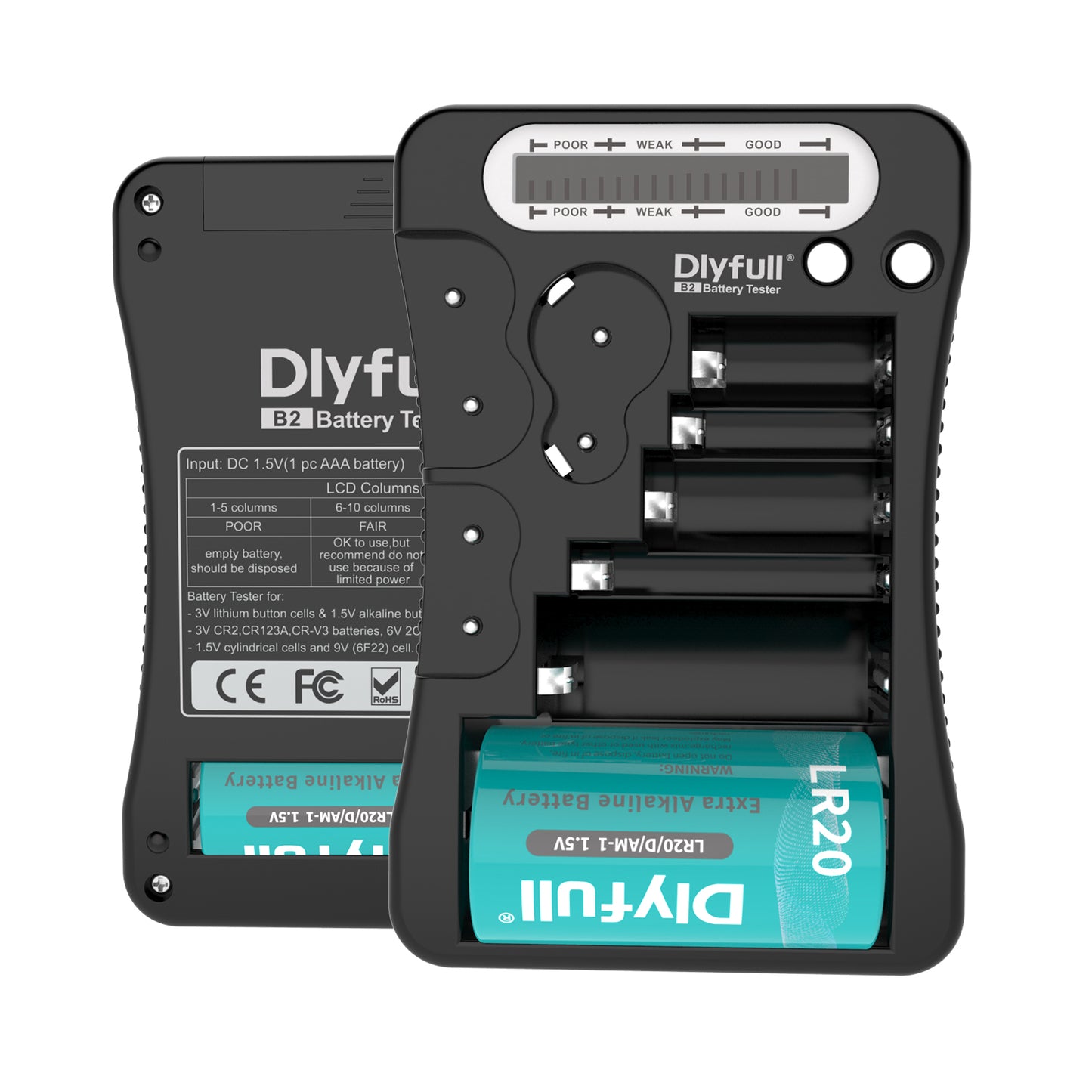 Dlyfull Battery Tester with LCD Display