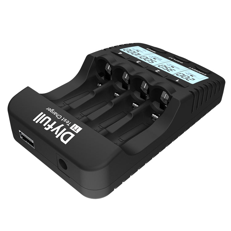 Dlyfull T1 4 Slots Smart Ni-MH AA AAA Test Charger with Discharge, Refresh Function