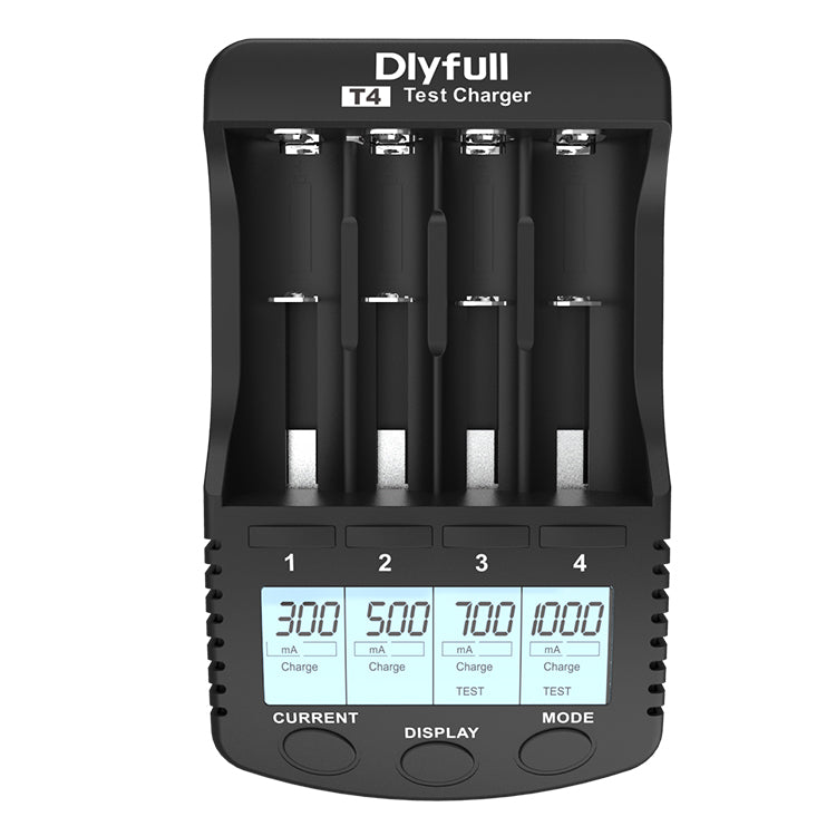 Dlyfull T4 4 Slots Universal Battery Charger with USB output Test Refresh Discharge function