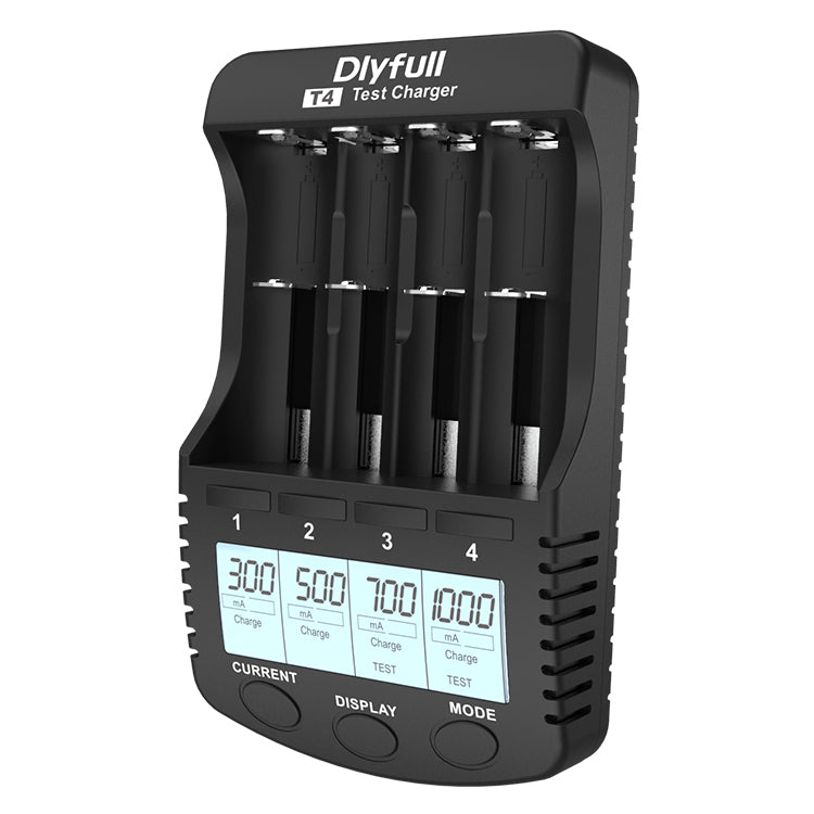 Dlyfull T4 4 Slots Universal Battery Charger with USB output Test Refresh Discharge function